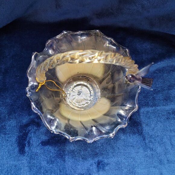 Hand-Blown Art Glass Basket - Picture 5 of 6
